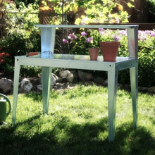 Load image into Gallery viewer, Galvanized Steel Potting Bench Garden Workstation Rack Table