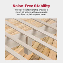 Load image into Gallery viewer, King size Solid Wood Heavy Duty Platform Bed Frame in Off-White - Made In USA