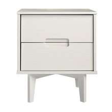 Load image into Gallery viewer, FarmHouse 2 Drawer Solid Wood Nightstand White