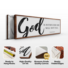 Load image into Gallery viewer, God Is Within Her She Will Not Fall Psalm 46:5 Faith Sign II