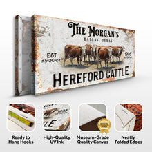 Load image into Gallery viewer, Personalized Hereford Cattle Sign II