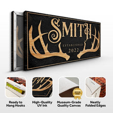 Load image into Gallery viewer, Personalized Family Antler Sign
