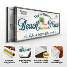 Load image into Gallery viewer, Personalized Beach House Sign III