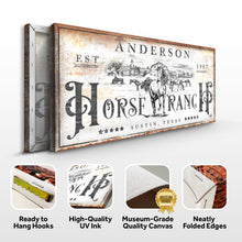 Load image into Gallery viewer, Family Horse Ranch Rustic Sign