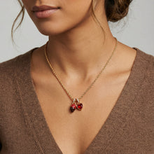 Load image into Gallery viewer, Chocolate-Covered Strawberry Duo Charm Pendant Necklace