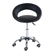 Load image into Gallery viewer, Black Saddle Adjustable Hydraulic Rolling Swivel Massage Salon Stool Chair