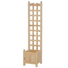 Load image into Gallery viewer, Solid Fir Wood Raised Garden Bed Planter Box with Trellis