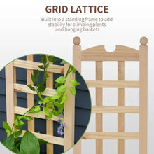 Load image into Gallery viewer, Solid Fir Wood Raised Garden Bed Planter Box with Trellis