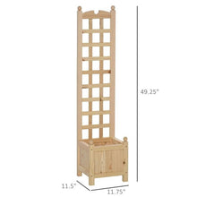 Load image into Gallery viewer, Solid Fir Wood Raised Garden Bed Planter Box with Trellis