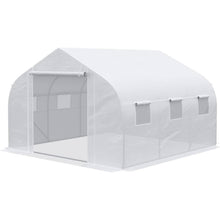 Load image into Gallery viewer, Greenhouse w/ White PE Cover and Heavy Duty Steel Frame 11.5' x 10' x 6.5'