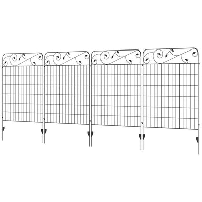 4 Pack Steel Foldable Fence Trellis Panel Animal Barrier