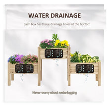 Load image into Gallery viewer, FarmHouse 3 Wooden Elevated Planter Raised Garden Beds