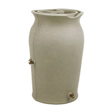 Load image into Gallery viewer, Grey SandStone 50-Gallon Plastic Urn Rain Barrel with Planter Top