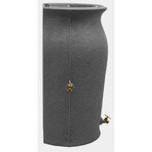 Load image into Gallery viewer, Dark Grey Granite 50-Gallon Plastic Urn Rain Barrel with Planter Top