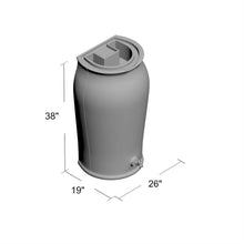 Load image into Gallery viewer, Dark Grey Granite 50-Gallon Plastic Urn Rain Barrel with Planter Top