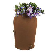 Load image into Gallery viewer, Terra Cotta 50-Gallon Plastic Urn Rain Barrel with Planter Top