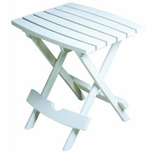 Load image into Gallery viewer, Outdoor Fast Folding Patio Side Table, White Weather Resistant Resin