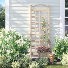 Load image into Gallery viewer, 76-inch Tall Mocha Tan Brown Vinyl Garden Trellis