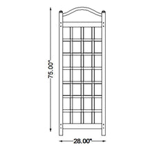 Load image into Gallery viewer, 76-inch Tall Mocha Tan Brown Vinyl Garden Trellis