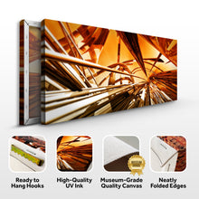 Load image into Gallery viewer, 3D Gold Metallic Lines Canvas Wall Art