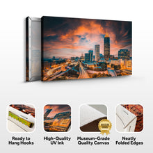 Load image into Gallery viewer, Atlanta City Night Skyline Canvas Wall Art