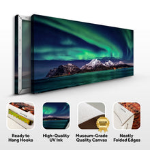 Load image into Gallery viewer, Lake And Northern Lights Canvas Wall Art