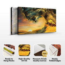 Load image into Gallery viewer, Sunset Ocean Wave Canvas Wall Art