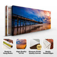 Load image into Gallery viewer, Beach Pier &amp; Ocean Horizon Canvas Wall Art