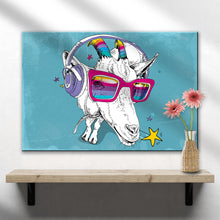 Load image into Gallery viewer, Rainbow Cool Goat Canvas Wall Art