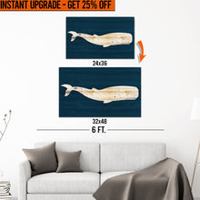 Load image into Gallery viewer, Upgrade Your 36x24 Inches 'White Whale' Canvas To 48x32 Inches