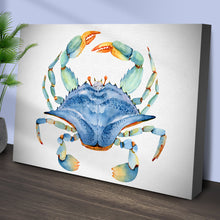 Load image into Gallery viewer, Crab Watercolor Canvas Wall Art IV