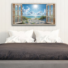Load image into Gallery viewer, Morning Beach Window Scenery Wall Art