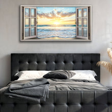 Load image into Gallery viewer, Sunrise Beach Window Scenery Wall Art