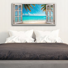 Load image into Gallery viewer, Coconut Palm Beach Window Scenery Wall Art