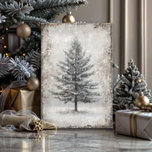 Load image into Gallery viewer, Vintage Christmas Tree Wall Art IX