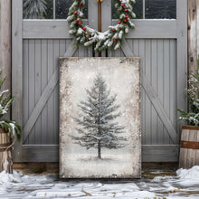 Load image into Gallery viewer, Vintage Christmas Tree Wall Art with Free Personalized Christmas Card