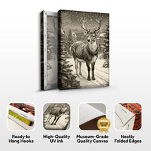 Load image into Gallery viewer, Vintage Winter Deer Christmas Wall Art II