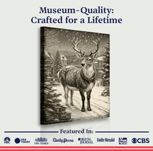Load image into Gallery viewer, Vintage Winter Deer Christmas Wall Art II