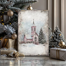 Load image into Gallery viewer, Vintage Church Christmas Wall Art