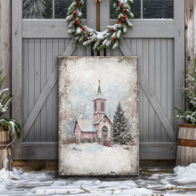 Load image into Gallery viewer, Vintage Church Christmas Wall Art