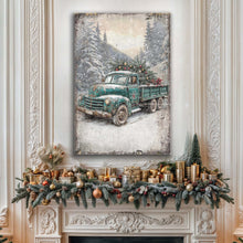 Load image into Gallery viewer, Vintage Truck With Christmas Tree Wall Art