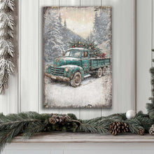 Load image into Gallery viewer, Vintage Truck With Christmas Tree Wall Art