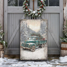 Load image into Gallery viewer, Vintage Truck With Christmas Tree Wall Art