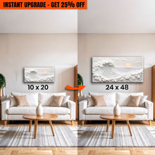 Load image into Gallery viewer, Upgrade Your 20x10 Inches 'Ocean Waves Abstract Wall Art' Canvas To 48x24 Inches