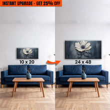 Load image into Gallery viewer, Upgrade Your 20x10 Inches 'Floral Clay Relief Wall Art' Canvas To 48x24 Inches