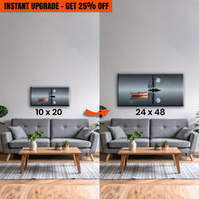 Load image into Gallery viewer, Upgrade Your 20x10 Inches 'Modern Minimalist Night Lake Wall Art' Canvas To 48x24 Inches