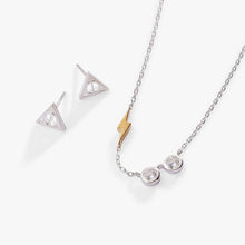 Load image into Gallery viewer, Harry Potter™ Glasses and Deathly Hallows Necklace and Earring Set, Sterling Silver