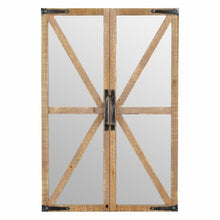 Load image into Gallery viewer, Rustic Vintage Faux Barn Doors Farmhouse Wall Mirror