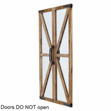 Load image into Gallery viewer, Rustic Vintage Faux Barn Doors Farmhouse Wall Mirror