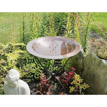 Load image into Gallery viewer, 24-inch Diameter Round Copper Plated Brass Large Bird Bath Rimmed Bowl Birdbath